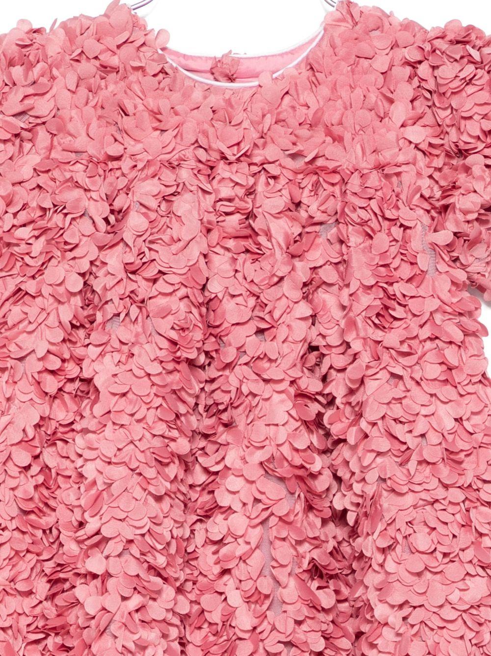 la stupenderia abito petali con manica corta a sbuffo CJAB34CI La Stupenderia