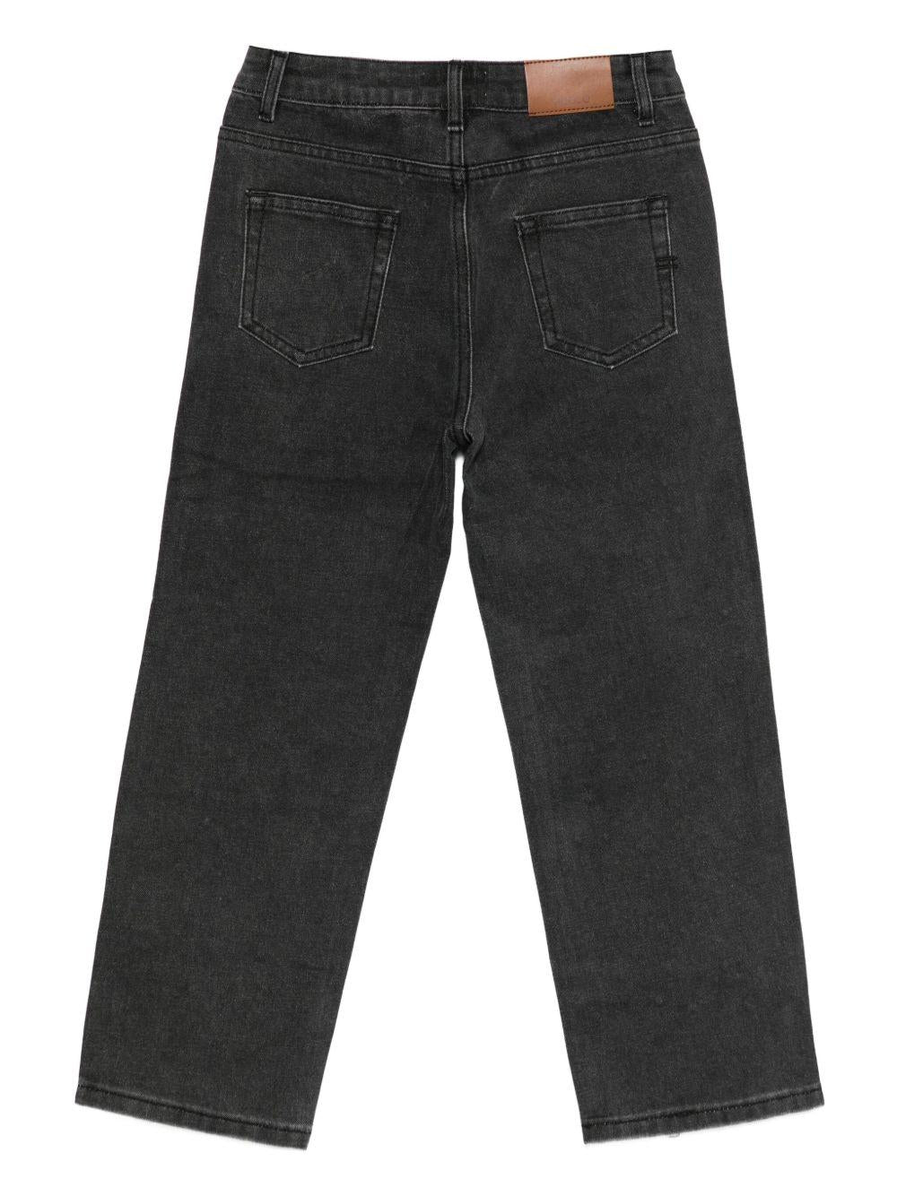 vicolo denim regular con strass neri sul davanti 3141PD00203NE vicolo