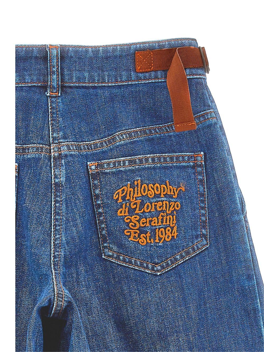 philosophy di lorenzo serafini denim gamba larga con particolare in vita I9F4036044P062 Philosofy kids