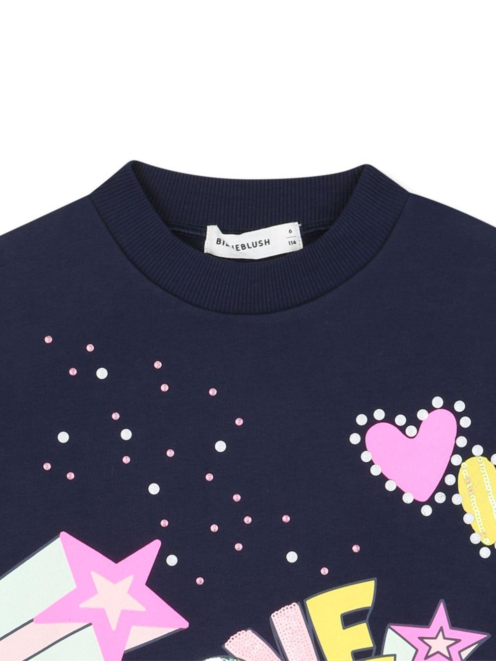 billieblush felpa girocollo con stampe e pailettes U2160385T Billieblush