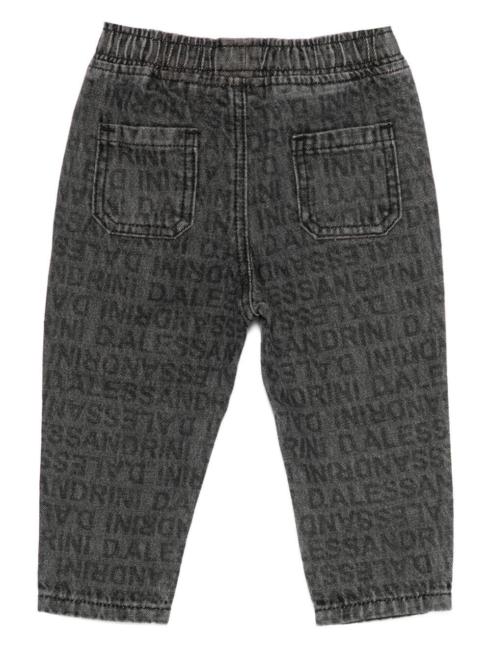 daniele alessandrini denim multilogo con elastico in vita 1291PD00091GR DANIELE ALESSANDRINI