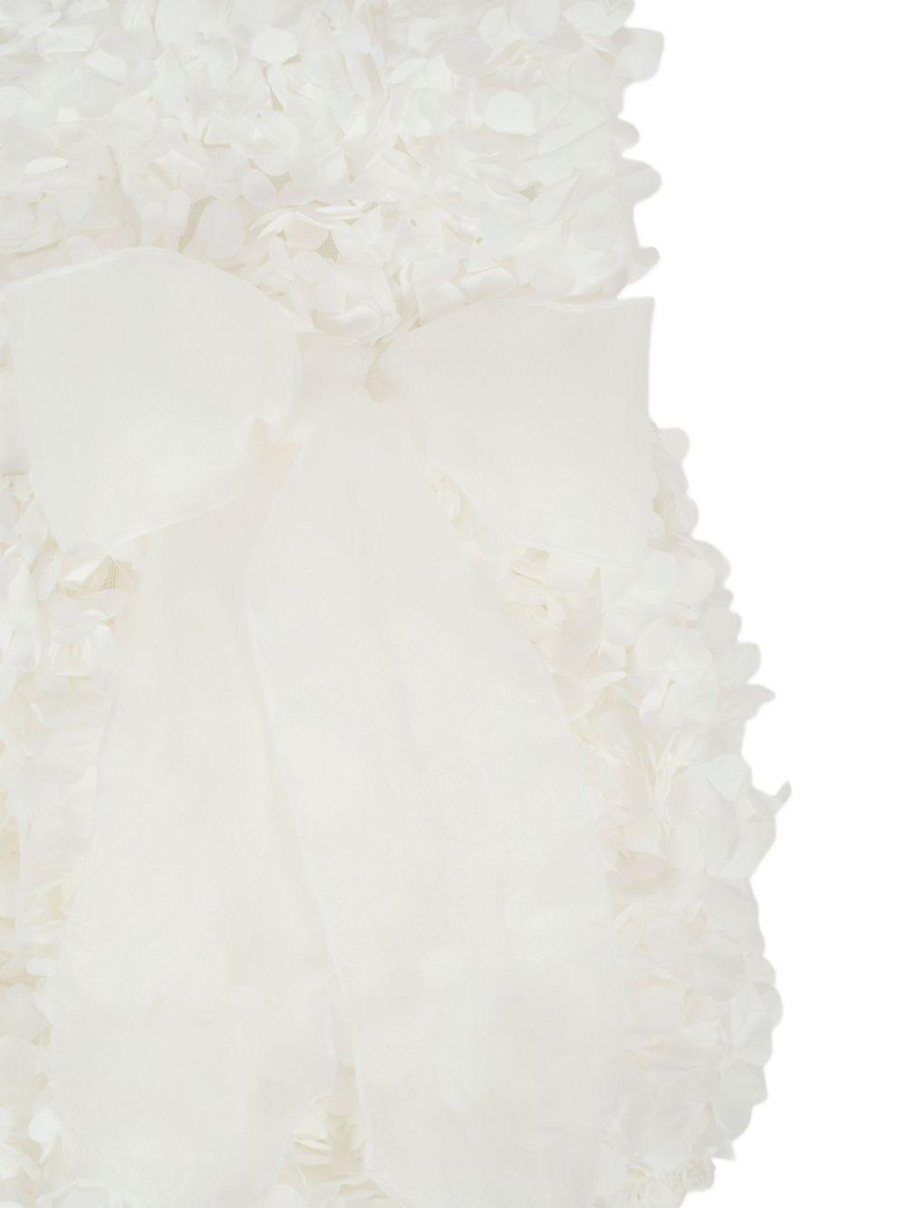 la stupenderia pagliaccetto petali con fiocco organza 1CBPG02X30BI La Stupenderia