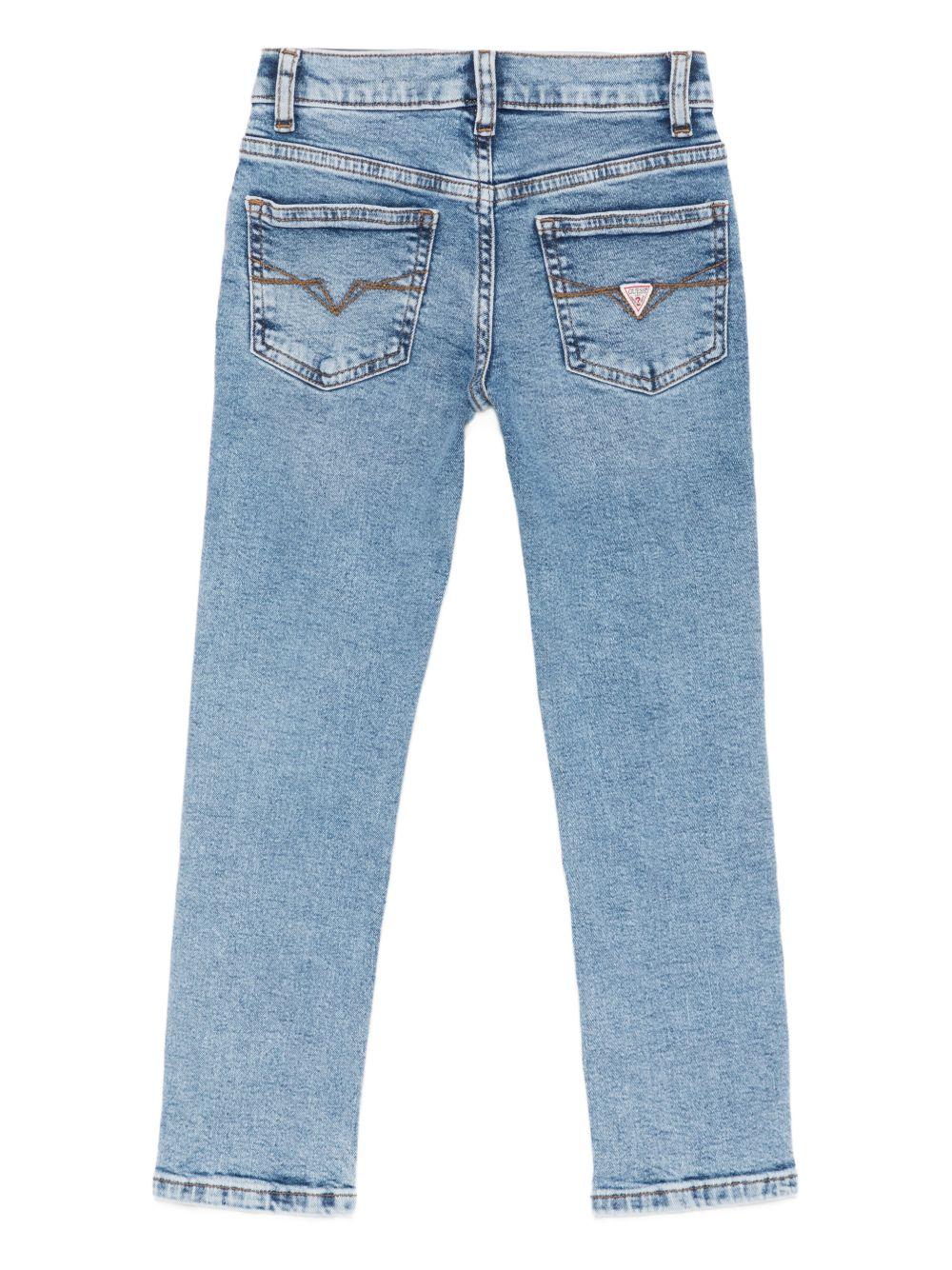 guess denim chiaro slim fit con rotture N5YA00D5QY0KMMRB guess