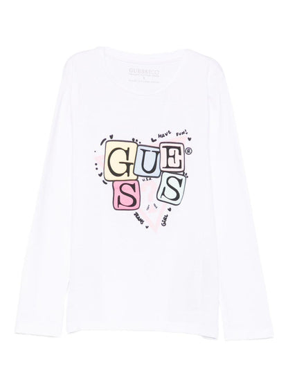 guess tshirt con scritte patch logo K5YI07K6YW4G011 guess