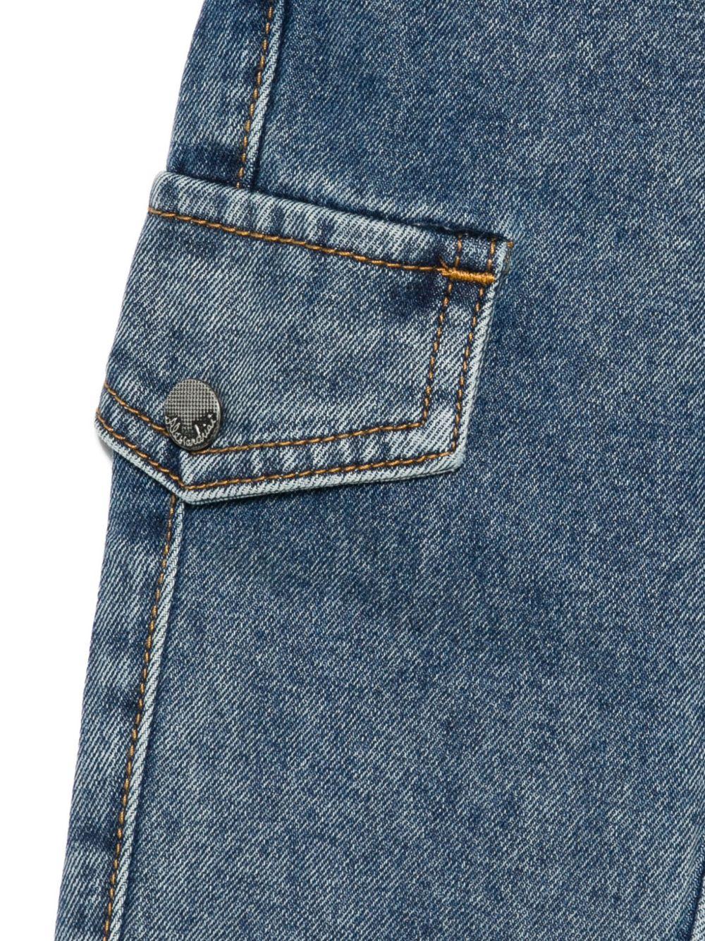 daniele alessandrini denim cargo con elastico in vita e sul fondo 1291PD00097BL DANIELE ALESSANDRINI