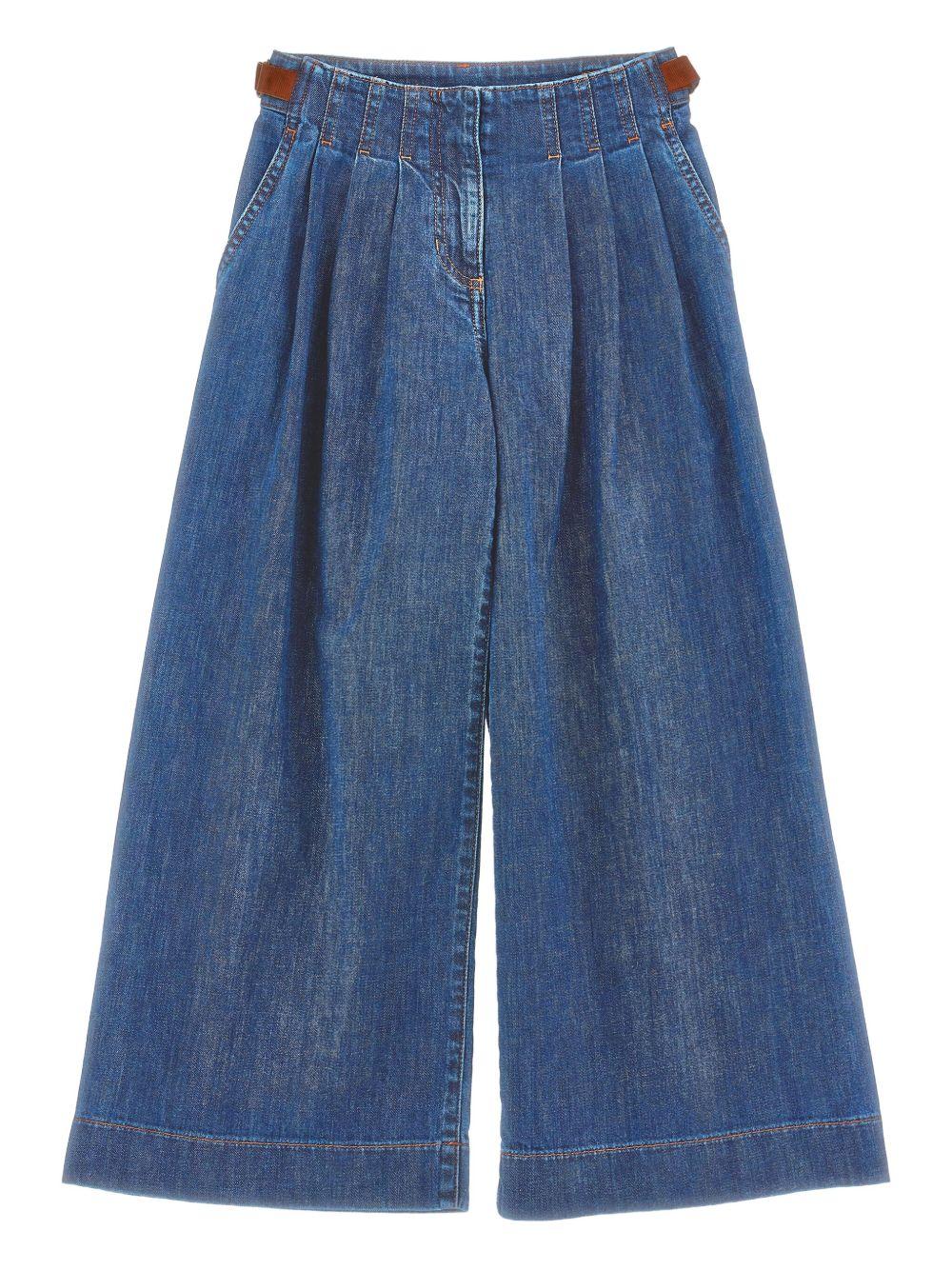philosophy di lorenzo serafini denim gamba larga con particolare in vita I9F4036044P062 Philosofy kids