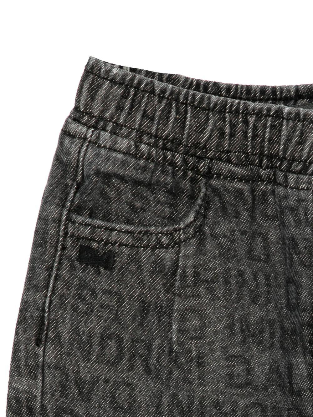 daniele alessandrini denim multilogo con elastico in vita 1291PD00091GR DANIELE ALESSANDRINI