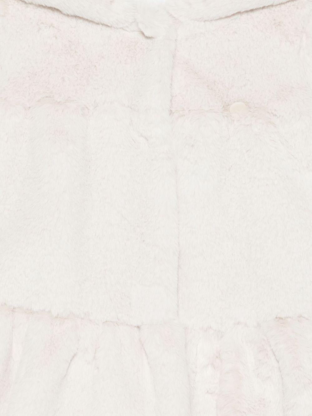 le bebe' ecopelliccia con cappuccio con balze LBG6179KLT LE BEBE'