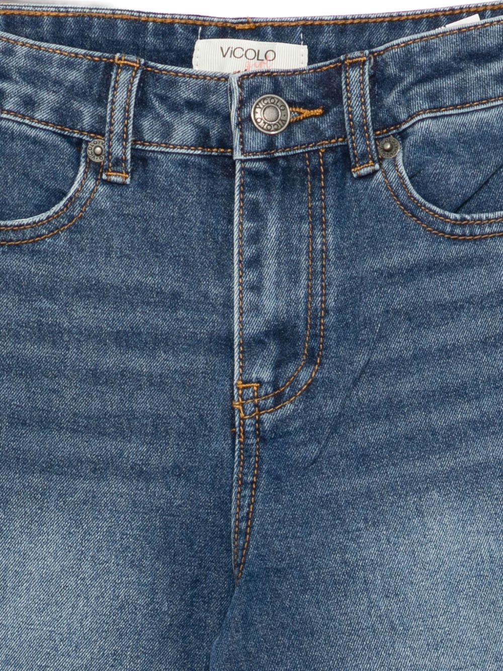 vicolo denim largo con banda scura laterale 3141PD00201BL vicolo