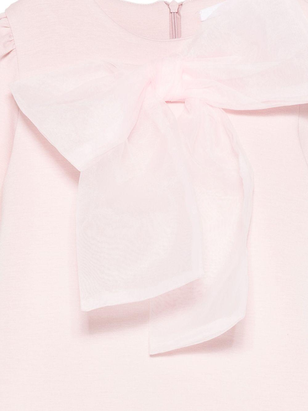 miss grant abito a palloncino con fiocco  in neoprene leggero MG1416RO Miss Grant