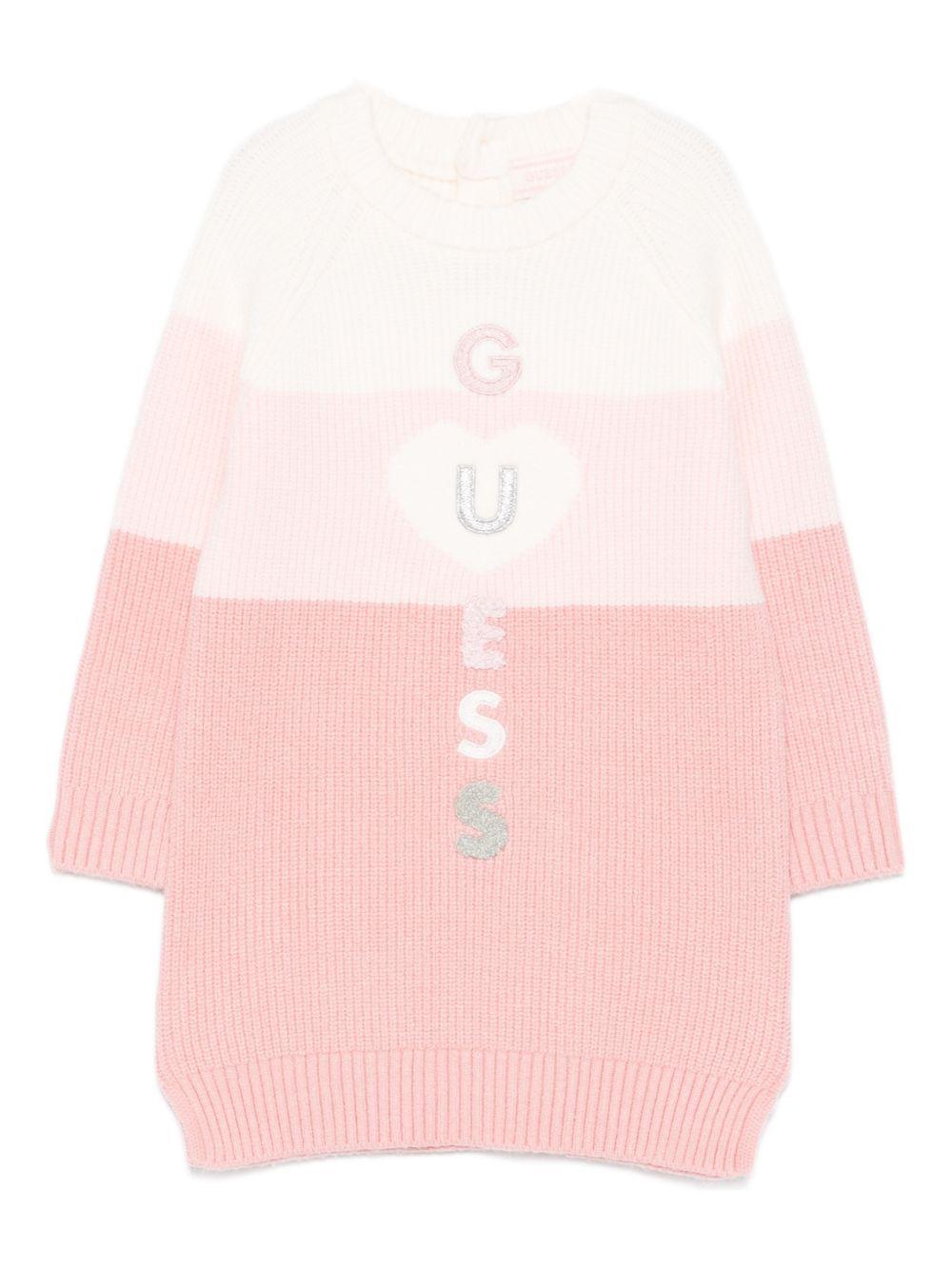 guess abito in maglia con sritta logo ricamata A5BK07Z3FU0F048 guess