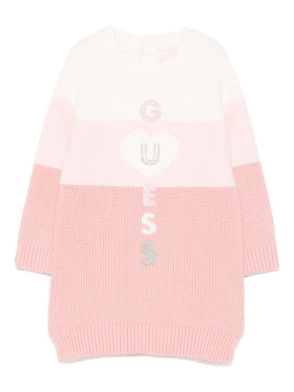 guess abito in maglia con sritta logo ricamata A5BK07Z3FU0F048 guess