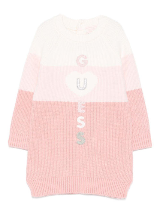 guess abito in maglia con sritta logo ricamata A5BK07Z3FU0F048 guess