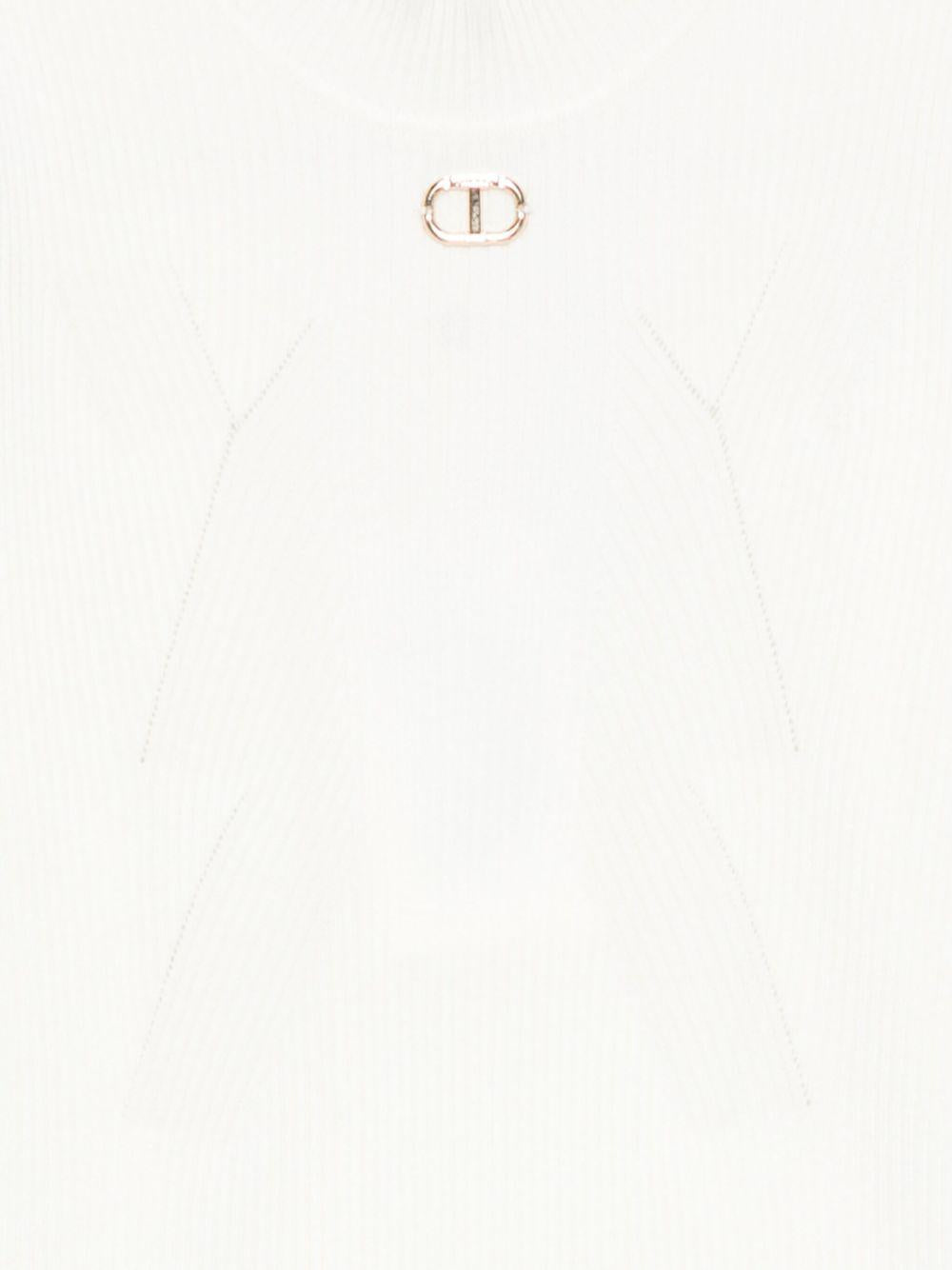 twin set lupetto in maglia a costina 252GJ304200526 Twin set