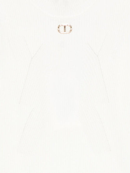 twin set lupetto in maglia a costina 252GJ304200526 Twin set