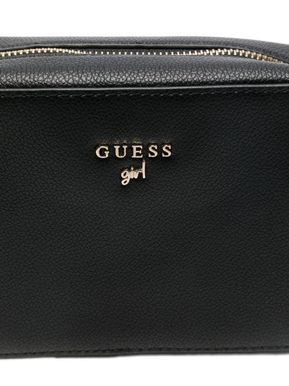 guess borsa con tracolla e scritta logo in oro J5GZ07WG730JBLK guess