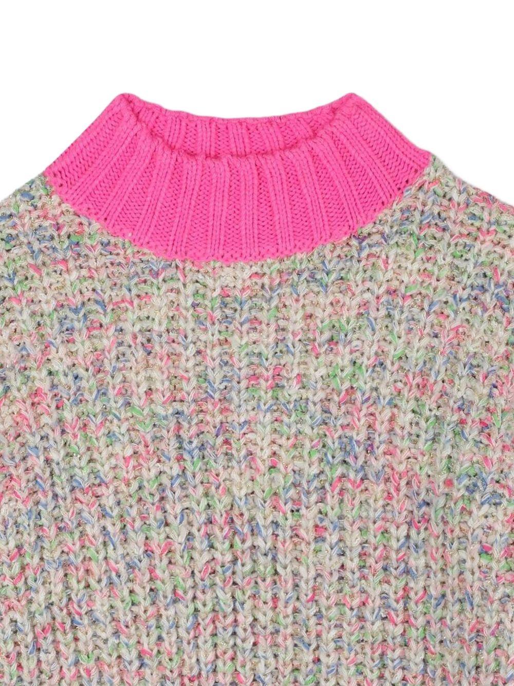 billieblush pullover con collo a contrasto in maglia doppia multicolor U21367Z41 Billieblush