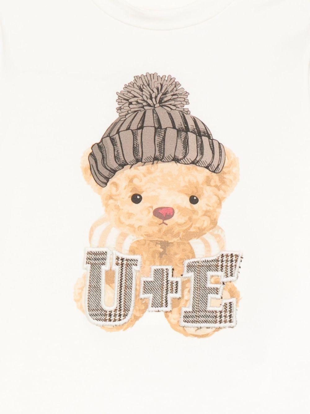 miss grant tshirt manica lunga con orsetto con cappello UEM0638BI Miss Grant