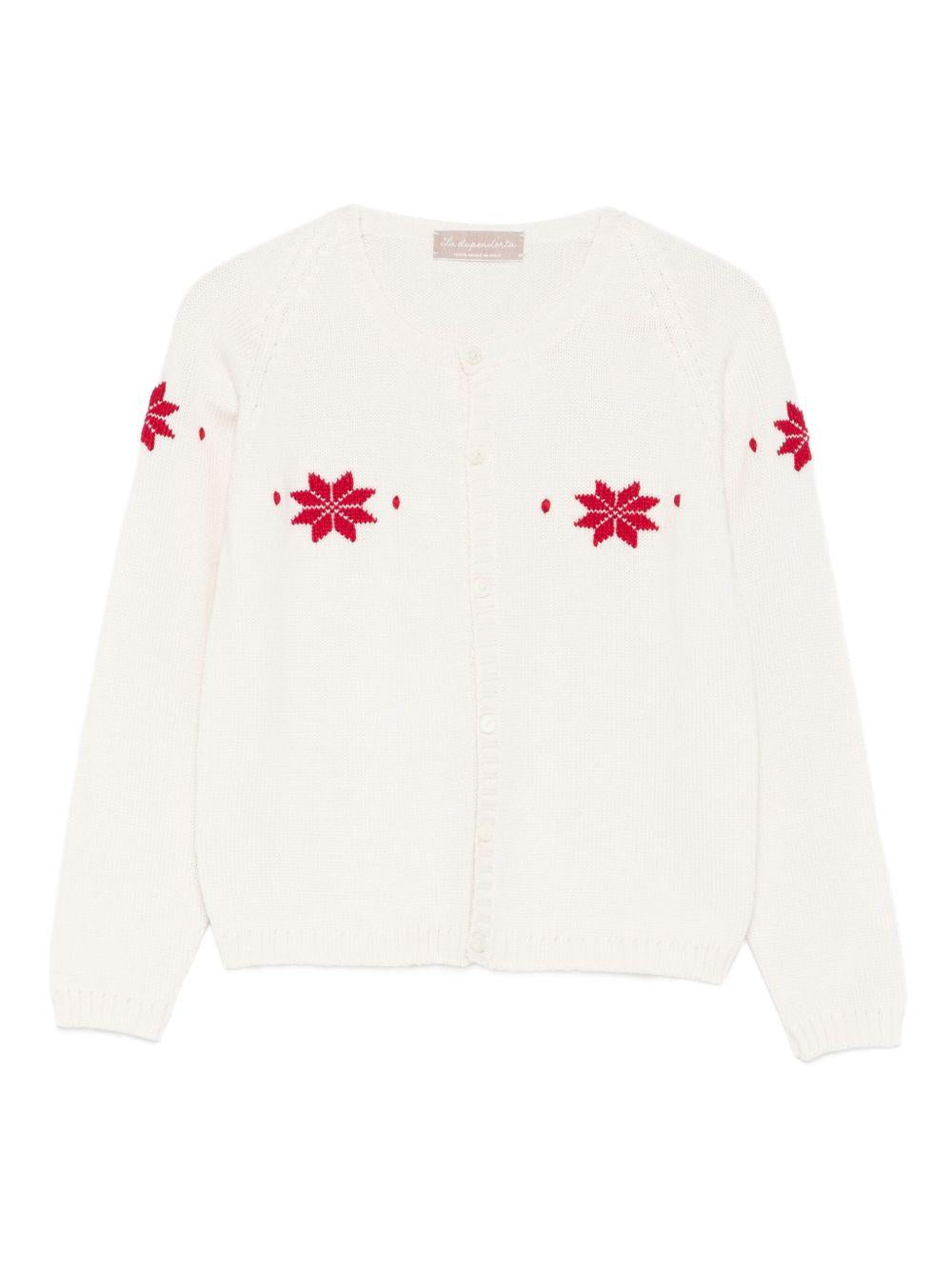 la stupenderia cardigan raglan ricamo stells di natale 1WCCR29801LR La Stupenderia