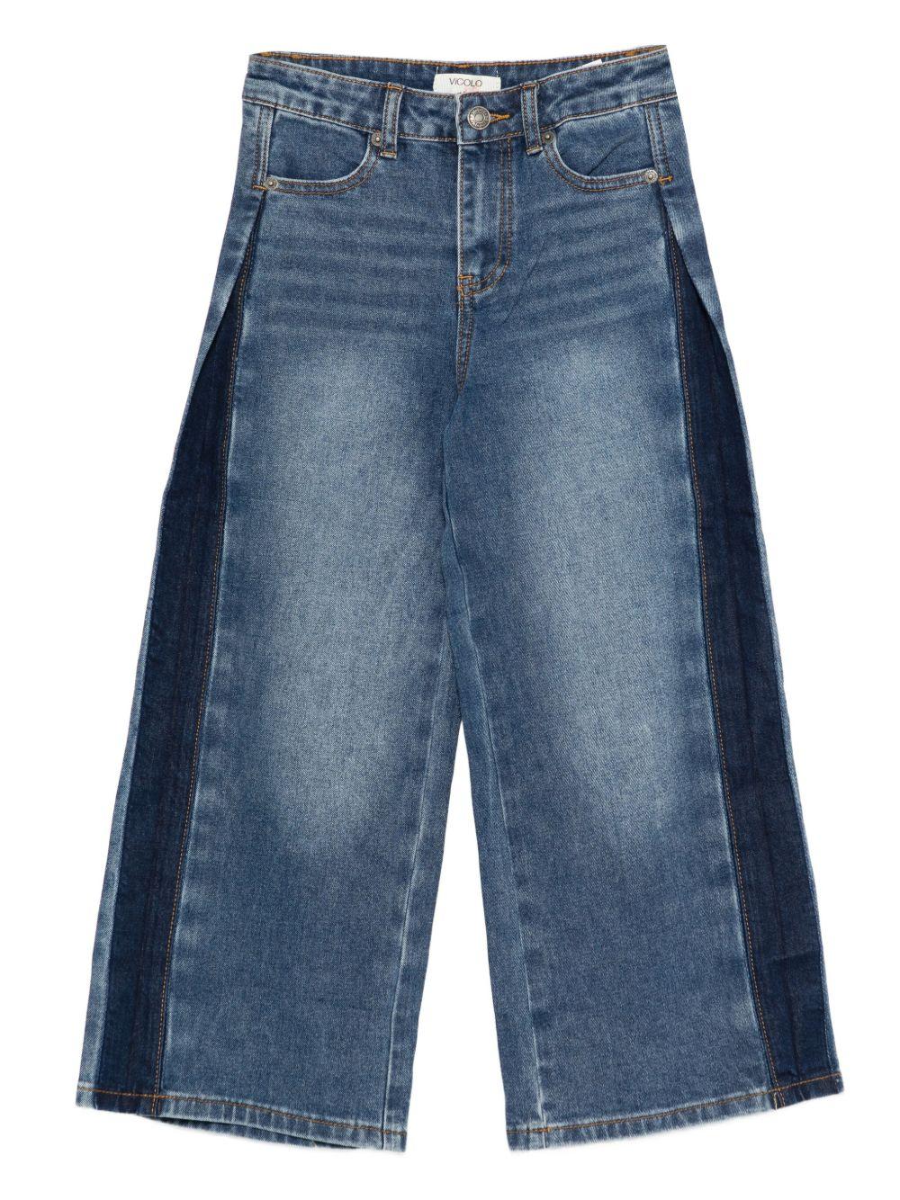 vicolo denim largo con banda scura laterale 3141PD00201BL vicolo