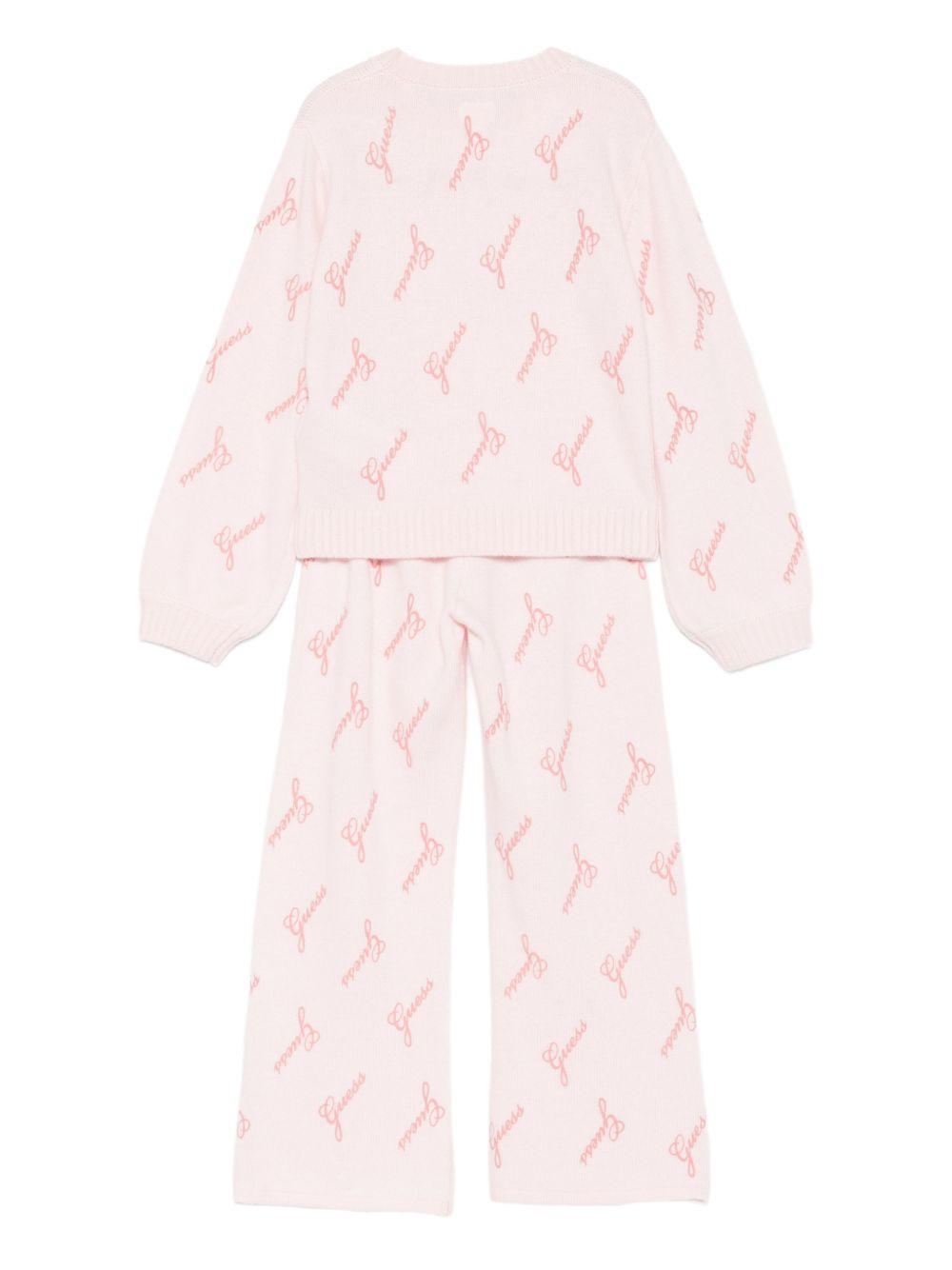 guess maglia girocollo con pantaloni multilogo K5BG05Z0870P08T guess