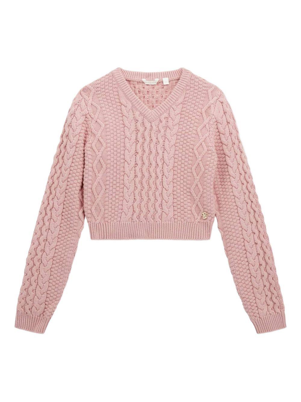 guess pullover a treccia con scollo a v J5BR14Z37L1G6J8 guess