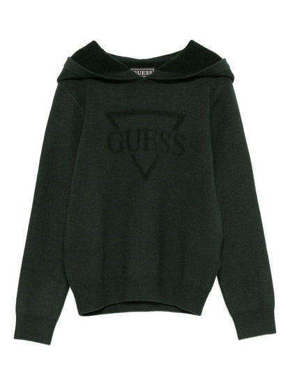 guess maglia con cappuccio con scritta logo in tinta L5BR13Z0470G8H6 guess