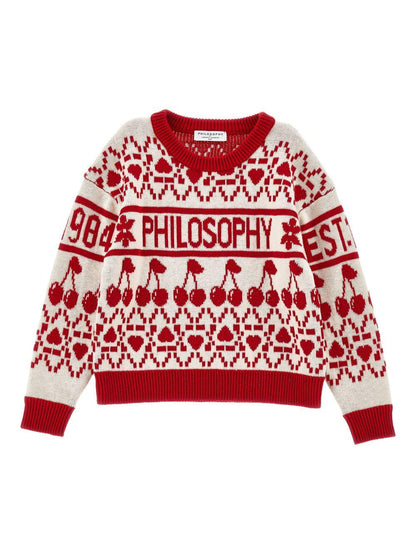 philosophy di lorenzo serafini pullover girocollo jaquard I9F6026066P143 Philosofy kids