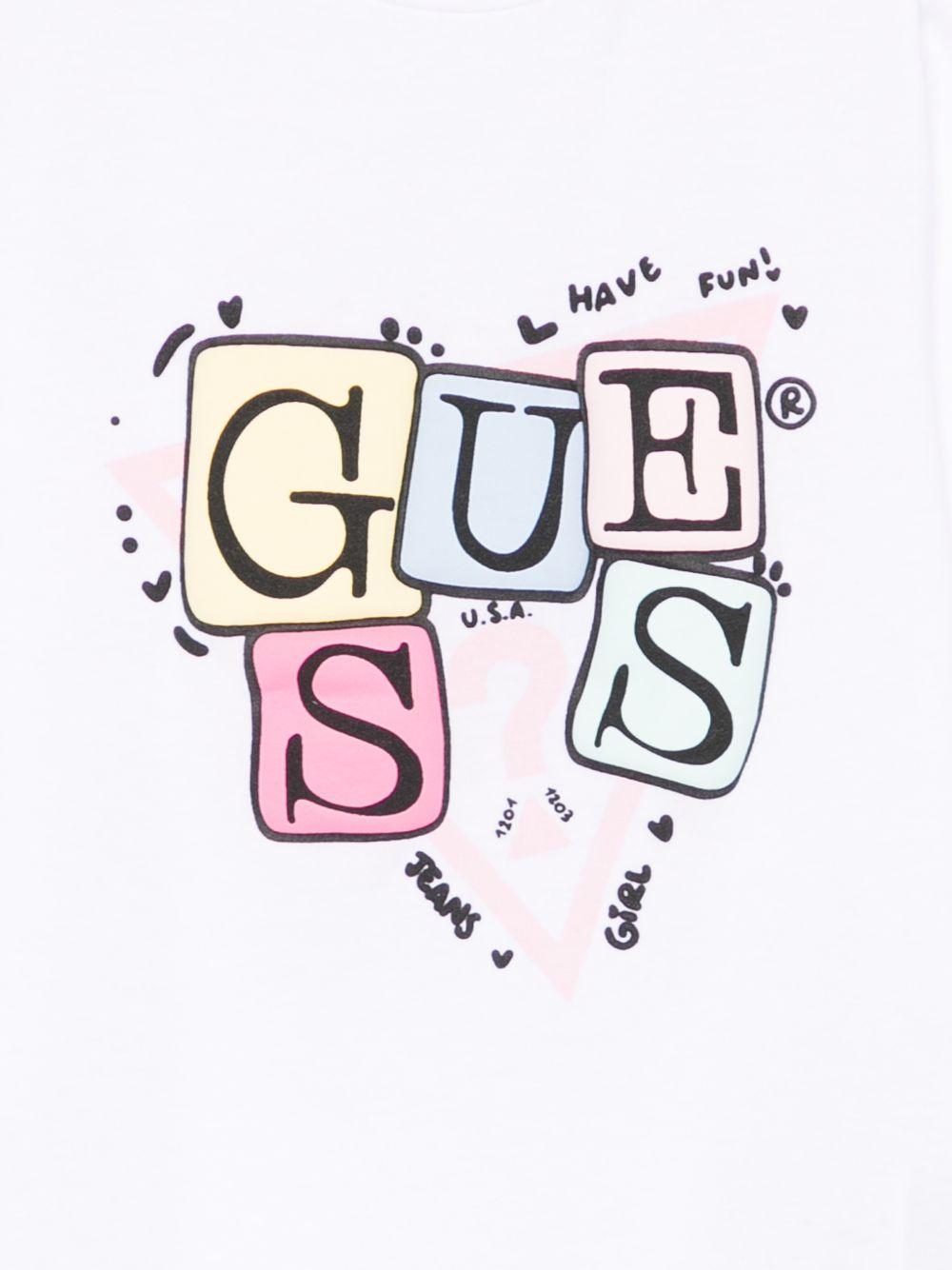 guess tshirt con scritte patch logo K5YI07K6YW4G011 guess