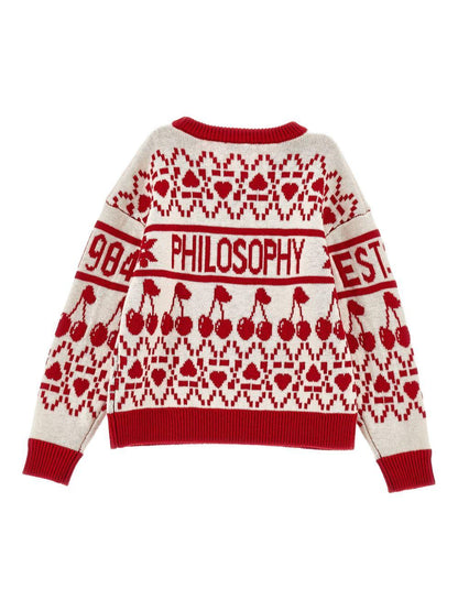philosophy di lorenzo serafini pullover girocollo jaquard I9F6026066P143 Philosofy kids