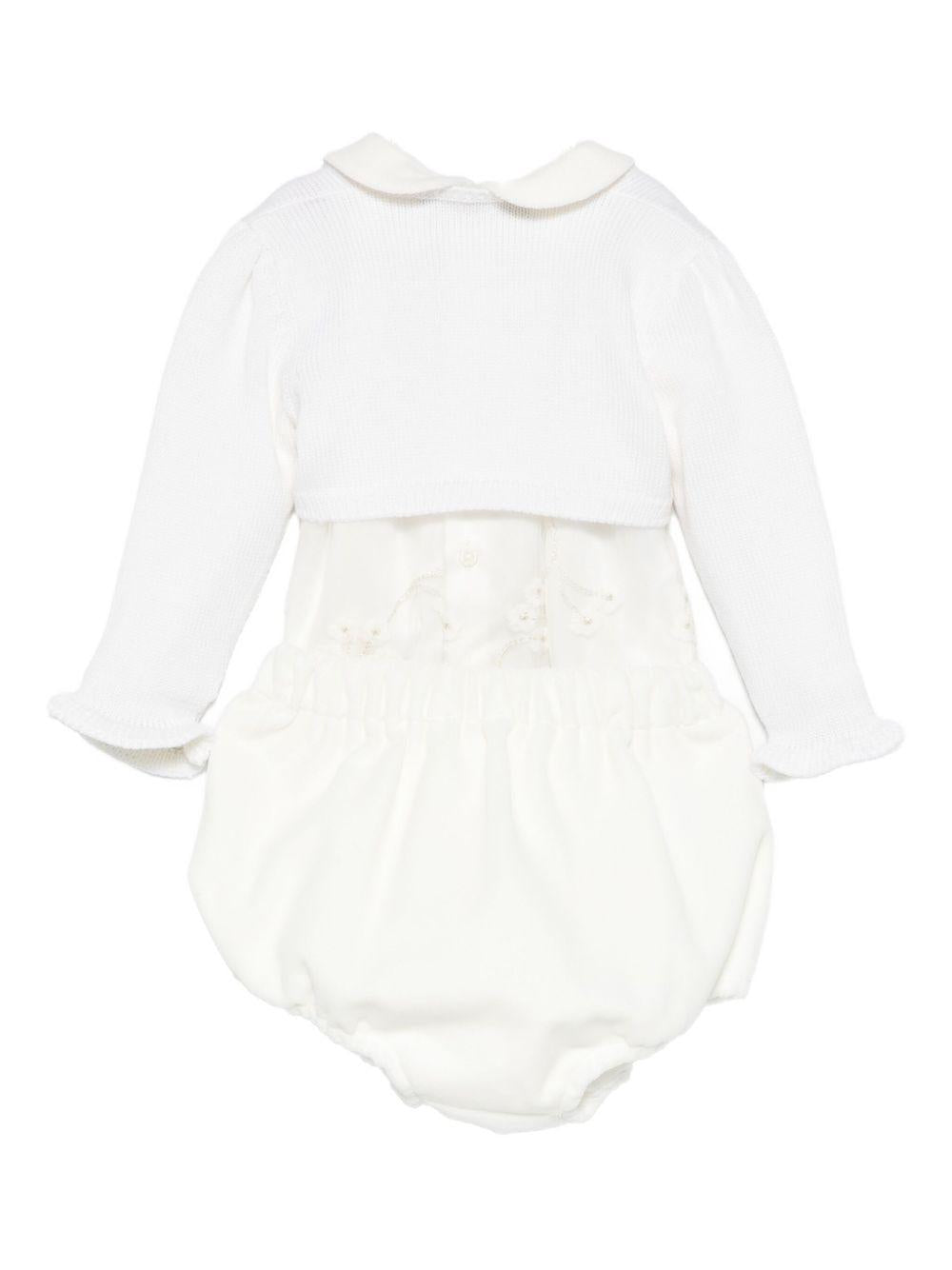 la stupenderia coulotte in velluto con body ricamato cardigan e cuffietta CBCT02V02X28CPA La Stupenderia