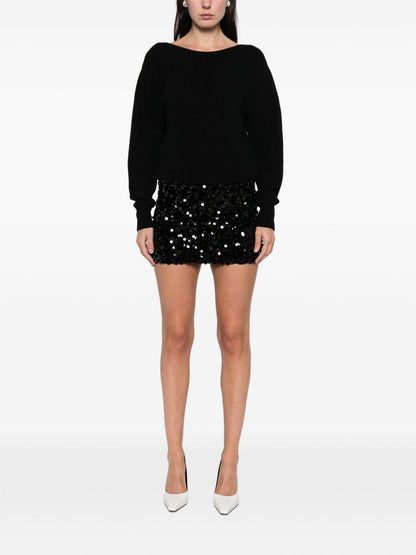 jucca abito incrociato in maglia con gonna in pailettes J4211024/127W003 jucca