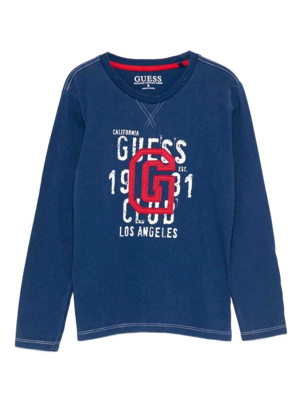 guess tshirt con stampa e scritte N5YI18K8HM0G7T2 guess