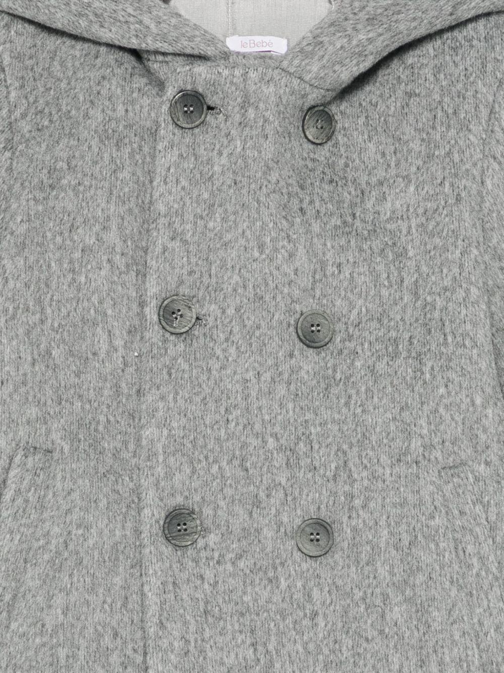 le bebe' cappotto con cappuccio LBB5237GR LE BEBE'