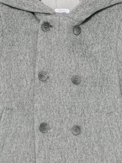le bebe' cappotto con cappuccio LBB5237GR LE BEBE'