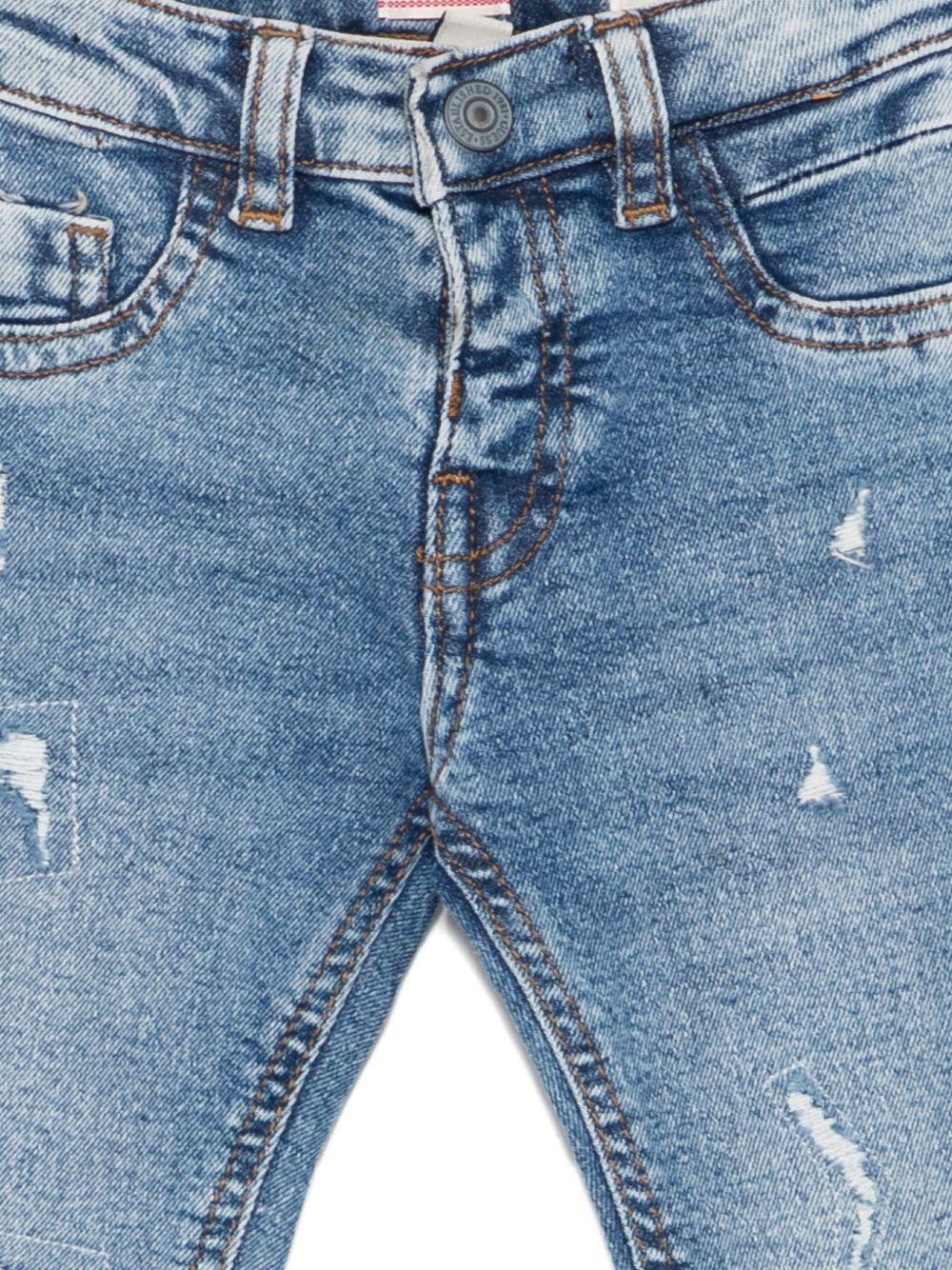 guess denim chiaro slim fit con rotture N5YA00D5QY0MMRB guess