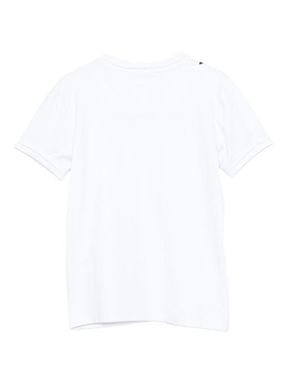 daniele alessandrini tshirt con stampa collana e scritta logo 1232M00219BI DANIELE ALESSANDRINI