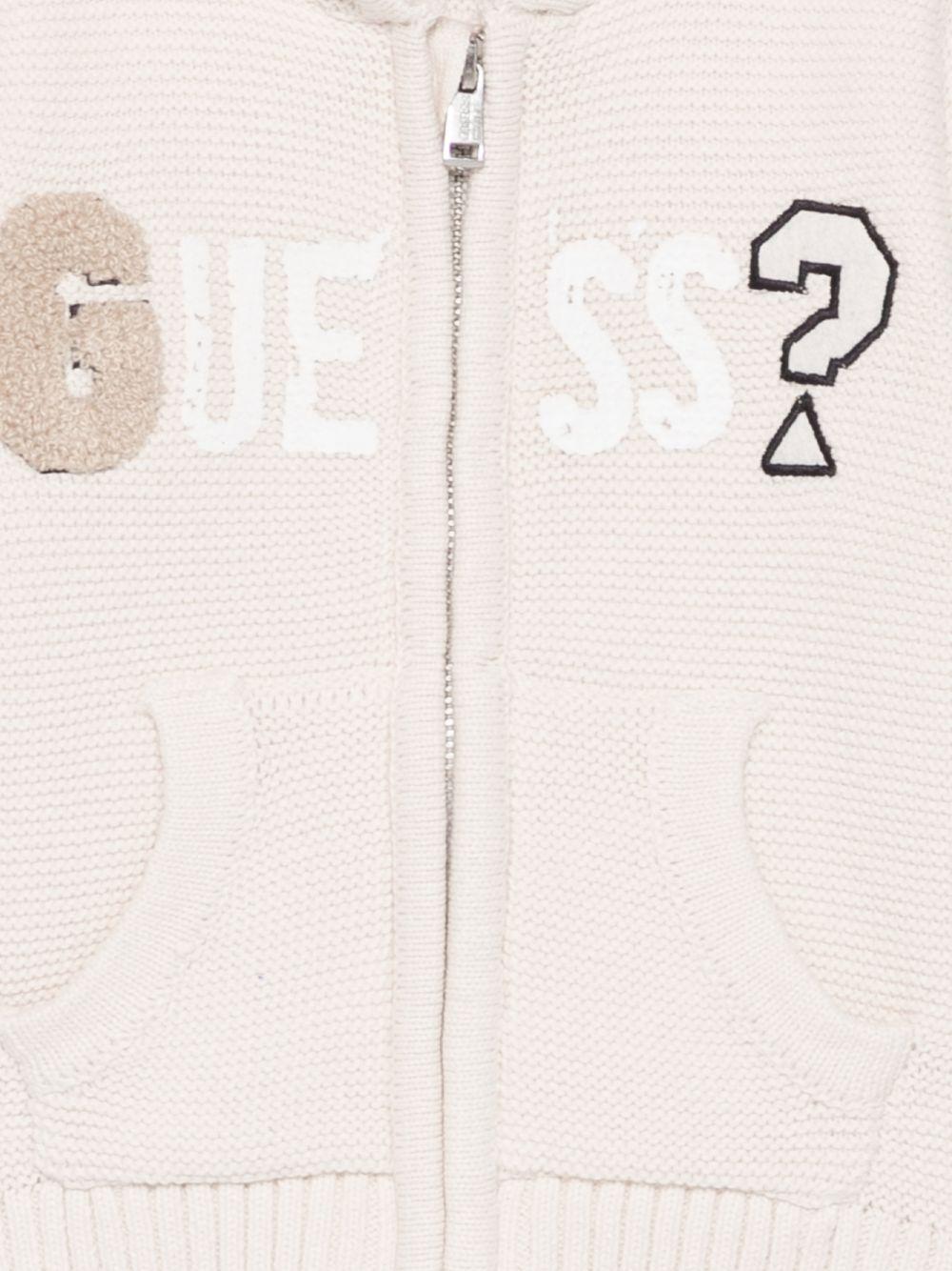 guess cardigan con cappuccio e zip con scritta patch logo I5YR00Z2NN0G9L9 guess