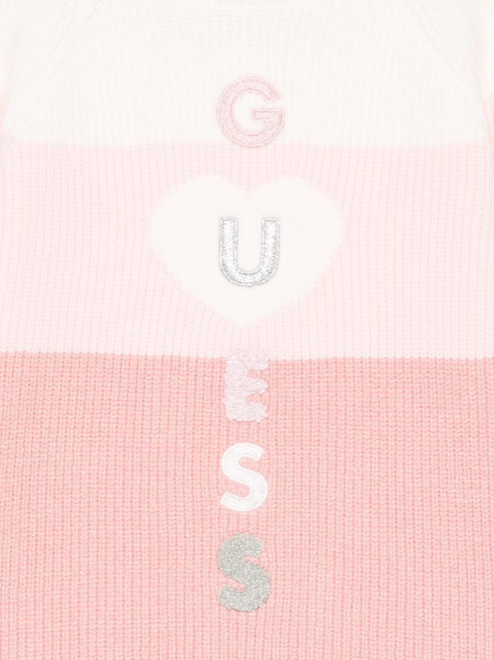 guess abito in maglia con sritta logo ricamata A5BK07Z3FU0F048 guess