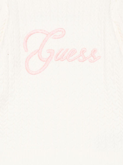 guess maglia girocollo con scritta ricamo logo e leggins in maglia a treccia K5YR04Z3OI0G012 guess