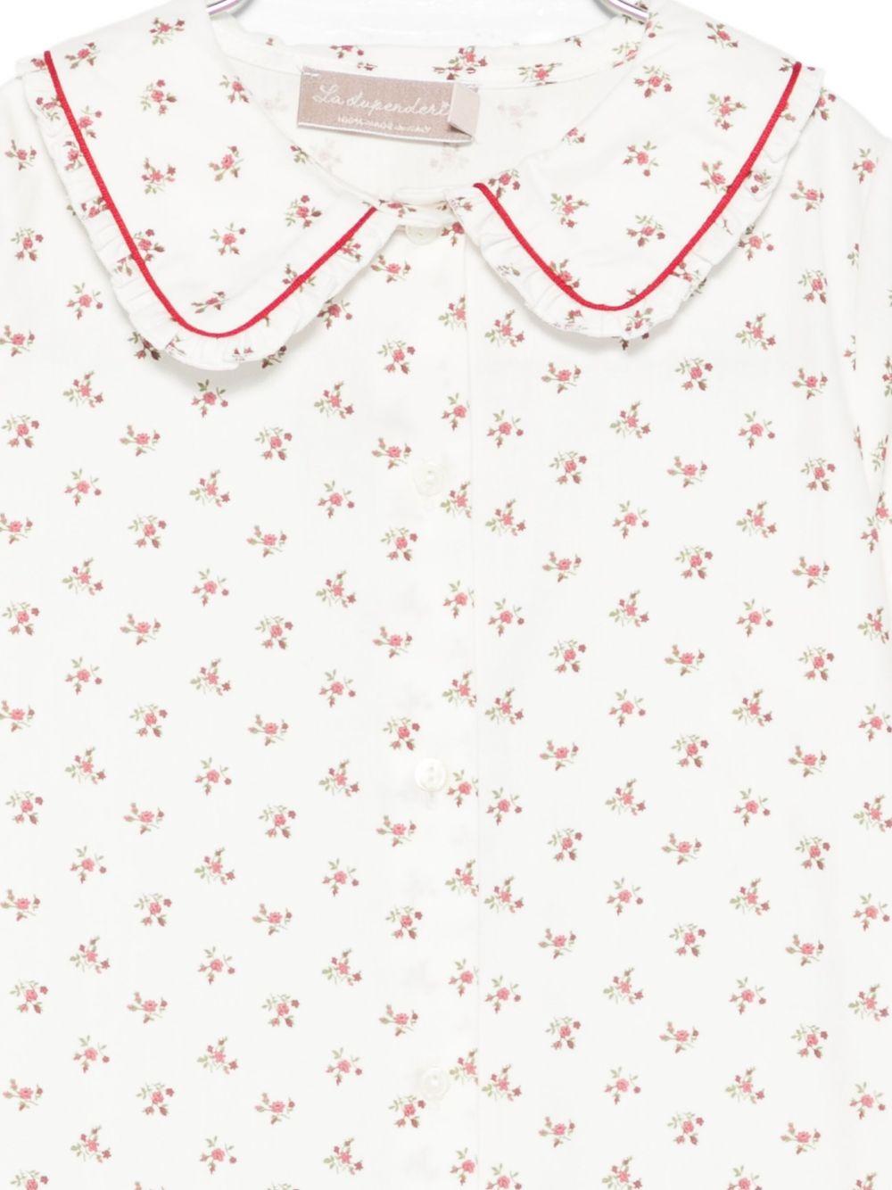 la stupenderia camicia stampata con collo peter pan 1TJCM44T28LR La Stupenderia