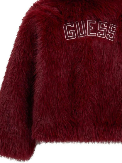 guess giubbino in ecopelliccia con scritta logo J5BL02WHH10G5A9 guess