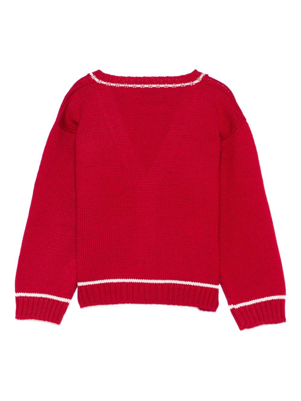 la stupenderia cardigan con profili a contrasto 1WCCR61826801ROS La Stupenderia