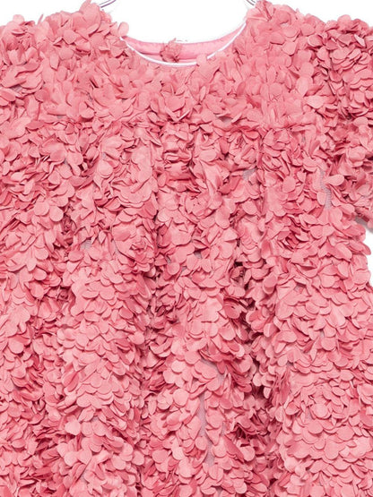 la stupenderia abito petali con manica corta a sbuffo CJAB34CI La Stupenderia