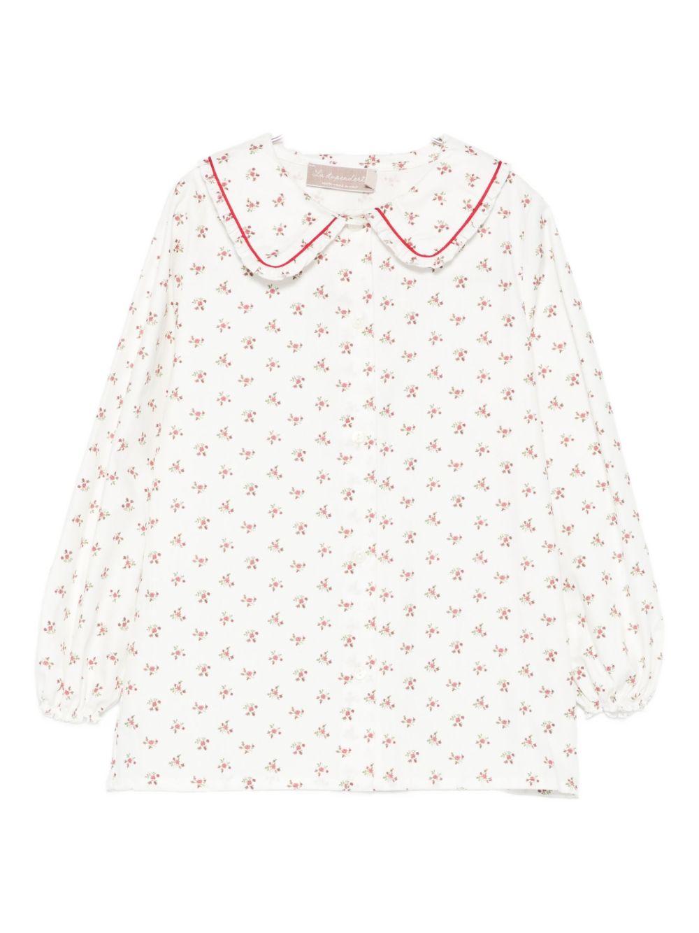 la stupenderia camicia stampata con collo peter pan 1TJCM44T28LR La Stupenderia