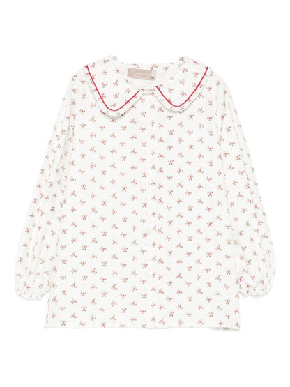 la stupenderia camicia stampata con collo peter pan 1TJCM44T28LR La Stupenderia