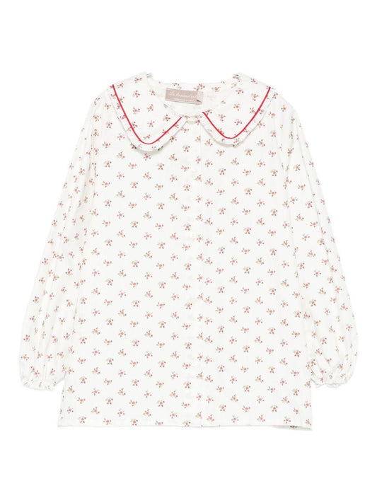 la stupenderia camicia stampata con collo peter pan 1TJCM44T28LR La Stupenderia