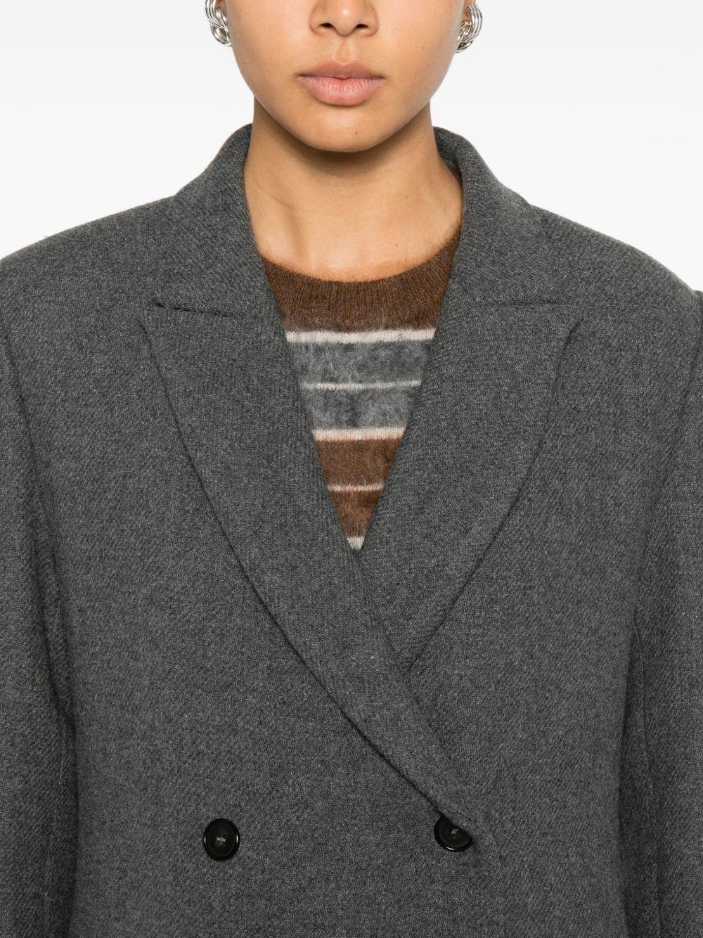 jucca cappotto lungo doppiopetto tessuto spigato J4256060/14009 jucca