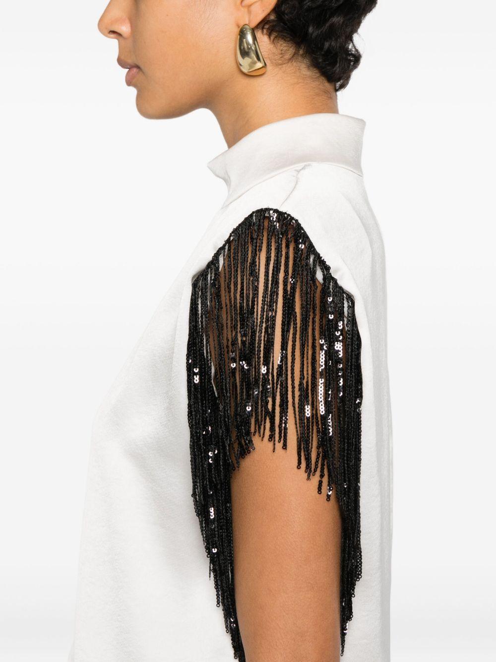 jucca top raso con frangia e gonna in raso con bordo velluto J4212247J4215081/38P045 jucca