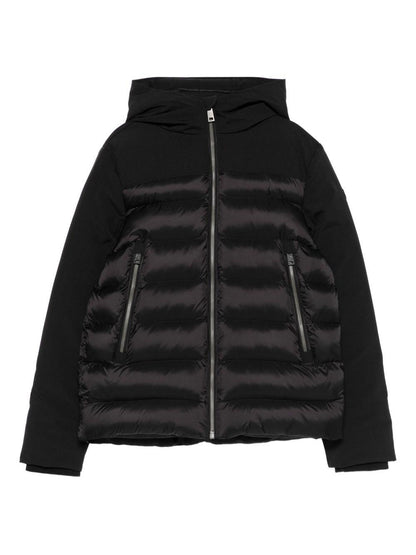 canadiens piumino con cappuccio in vera piuma ecologica CAP01485BLK CANADIENS